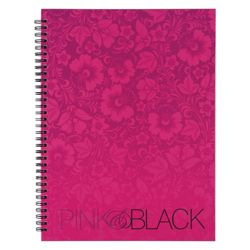 Pink Black Wirebound Hardback Notebooks A4