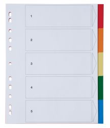 Viking Extra Wide Polypropylene 5 Part Dividers A4