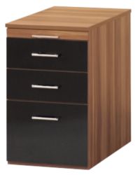 Mexico Office Furniture Desk High Pedestal Walnut 417W x 80D x 72H cm 