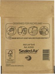 Sealed Air Mail Lite Bubble Bags Gold A 000 110 x 160 mm 100 Per Pack
