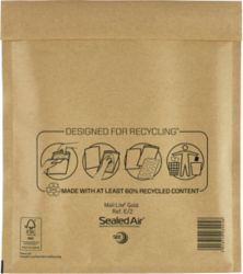 Sealed Air Mail Lite Bubble Bags Gold E 2 220 x 260 mm 100 Per Pack