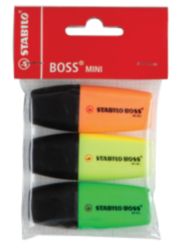 Stabilo Boss Mini Highlighters Assorted Pack of 3