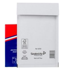 Sealed Air Mail Lite Plus Bubble Bags White B 00 120 x 210 mm 100 Per Pack