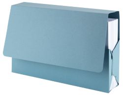 Viking Extra Capacity Document Wallets Blue Foolscap 25pk