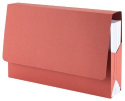Viking Extra Capacity Document Wallets Red Foolscap 25pk