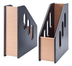 Wooden magazine file black