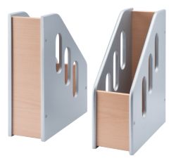 Wooden magazine file silver