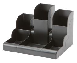 Niceday Desk Tidy 6 Compartments H108xW150xD110mm Black
