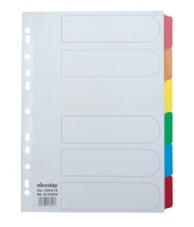 Niceday Premier Multipart Dividers 6 Part Plain