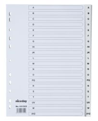 Niceday A4 Polypropylene 20 Part Tab Dividers A Z Index