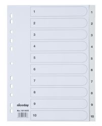 Niceday Polypropylene 1 10 Divider A4 130 Microns