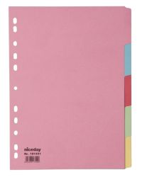 Niceday A4 Multipunched 5 Part Manilla Dividers 165 Micron