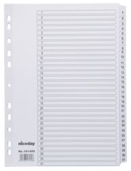 Niceday Mylar Reinforced White Tab Dividers 1 31 Printed A4