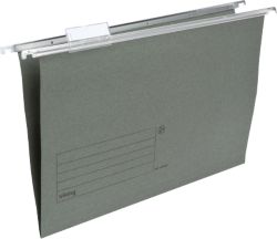 Economy foolscap suspension files V base green pack of 50