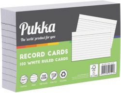 Record Cards Ruled White 152 x 102mm