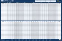 Sasco 2013 Mounted Staff Planner 610 x 915 mm 