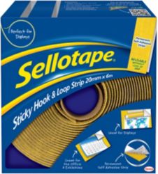 Sellotape Sticky Hook and Loop Strip 6M 