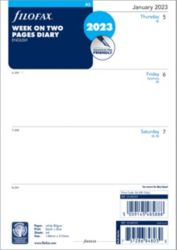 Filofax A5 Inserts Week On Two Pages organiser size 210 x 148 mm