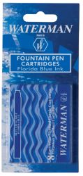 Waterman Standard Fountain Pen Cartridges Blue Box of 8