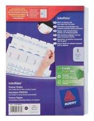 Avery IndexMaker 5 Part Punched