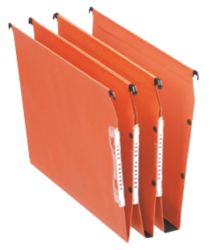 Esselte Orgarex Visicontrol Lateral Suspension Files 15mm Base 330mm Orange Box 25