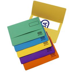 Elba Bright Coloured Document Wallets Pack 10