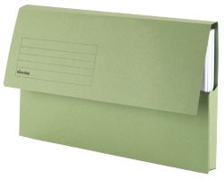 Niceday Document Wallets Flap Foolscap Green