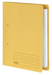 Niceday Spring File Mediumweight Foolscap Yellow Pack of 50