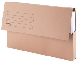 Niceday Document Wallets Flap Foolscap Buff