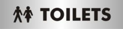 TOILETS W190 x H45mm Rigid Sign