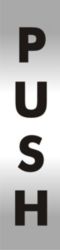 PUSH W45 x H190mm Vertical Rigid Sign