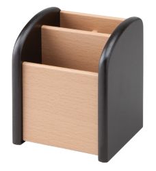 Wooden pen holder black