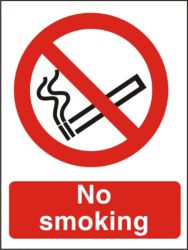 Prohibition Signs No Smoking Self Adhesive Vinyl 150 x 200 mm