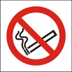 No Smoking Sign 150 x 150mm Self Adhesive Vinyl