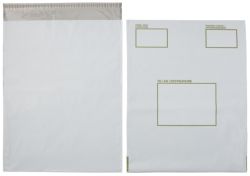 Post Safe Extra Strong Polythene Envelopes 300 Guage White Opaque C3 335 x 430 mm 100 Per Box