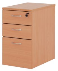 Largo Beech Effect 60cm Deep Desk High Pedestal Beech 43W x 60D x 73H cm 
