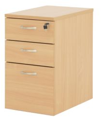 Largo Maple Effect 60cm Deep Desk High Pedestal Maple 43W x 60D x 73H cm 