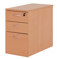 Largo Beech Effect 80cm Deep Desk High Pedestal Beech 43W x 80D x 73H cm 