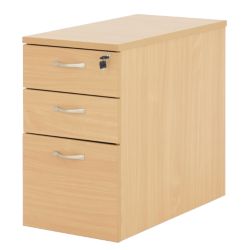 Largo Maple Effect 80cm Deep Desk High Pedestal Maple 43W x 80D x 73H cm 