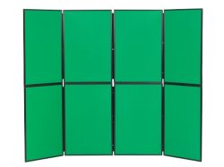 Portable Lightweight Display Systems Green 8 Panel Double Deck Display