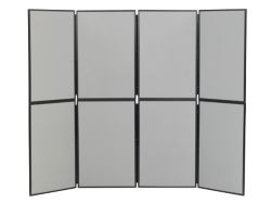 Portable Lightweight Display Systems Grey 8 Panel Double Deck Display