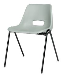 Stackable Polypropylene Canteen Chair Grey