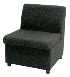 GGI Modular Reception Chair Fabric Charcoal Grey
