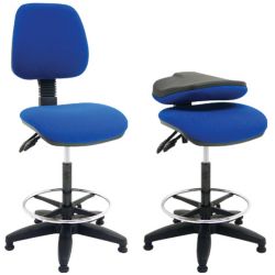 Deluxe Check Out Chair Fabric Blue