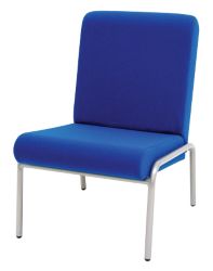 Library Single Seat Reception Chair Fabric Blue