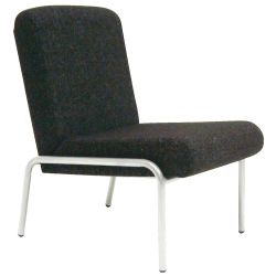 Library Single Seat Reception Chair Fabric Grey