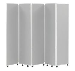 Concertina Display System Room Divider Grey 5 Screen 180 cm