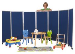 Concertina Display System Room Divider Red 7 Screen 150 cm