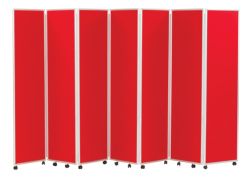 Concertina Display System Room Divider Red 7 Screen 180 cm