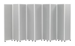 Concertina Display System Room Divider Grey 9 Screen 180 cm